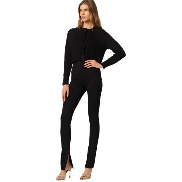 Sablyn Helena Cropped Double Pocket Cardigan in Black L - Picture 3 of 4